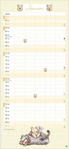 Produktbild: Winnie Puuh Familienplaner 2027
