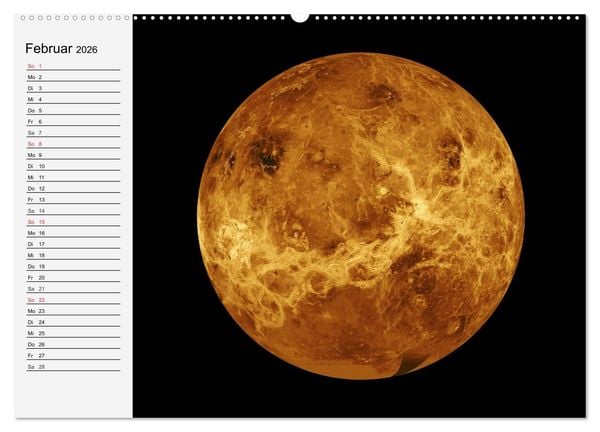 Produktbild: Sonne, Monde und Planeten (hochwertiger Premium Wandkalender 2026 DIN A2 quer), Kunstdruck in Hochglanz