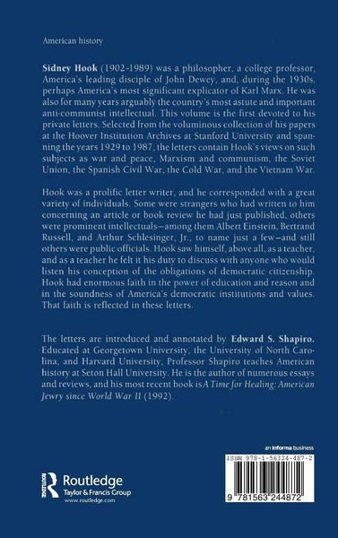 Produktbild: Letters of Sidney Hook