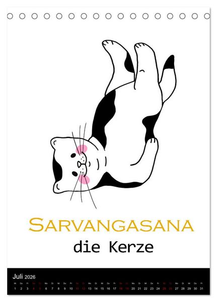 Produktbild: Yogakatzen - ganz entspannt im Hier und Jetzt (Tischkalender 2026 DIN A5 hoch), CALVENDO Monatskalender