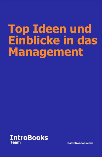 Produktbild: Top Ideen und Einblicke in das Management