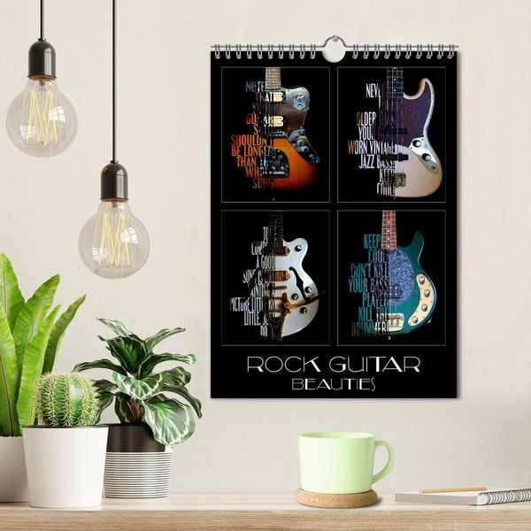 Produktbild: Rock Guitar Beauties (Wall Calendar 2026 DIN A4 portrait), CALVENDO 12 Month Wall Calendar