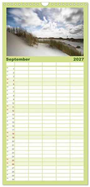 Produktbild: Familienplaner 2027 - Ameland Wundersch&ouml;ne Insel mit 5 Spalten (Wandkalender, 21 x 45 cm) CALVENDO