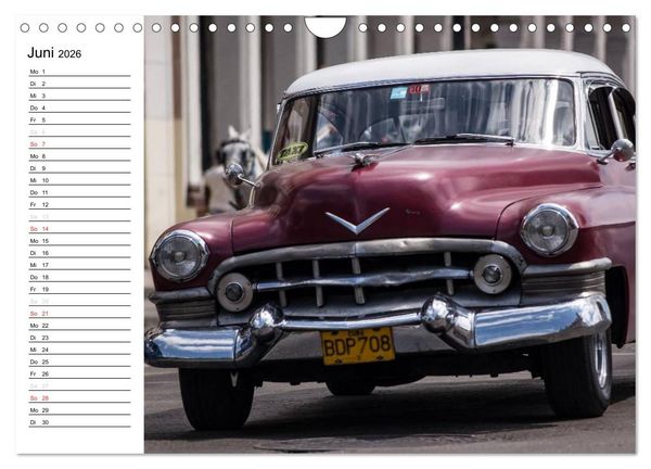 Produktbild: Cars on Cuba (Wandkalender 2026 DIN A4 quer), CALVENDO Monatskalender