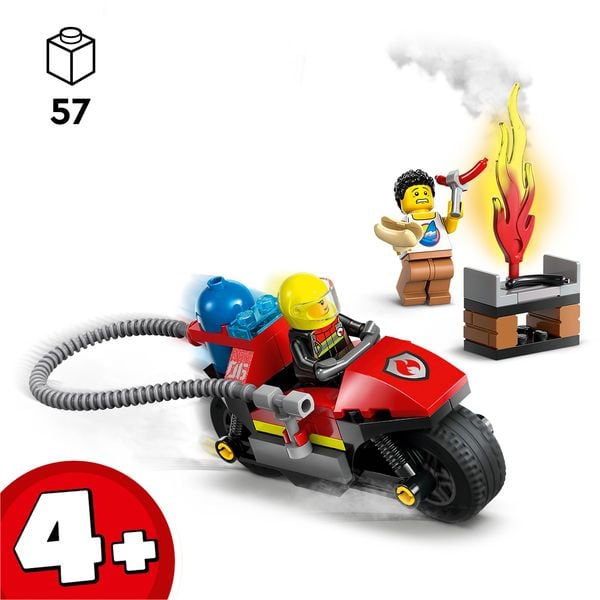 LEGO City 60410 Feuerwehrmotorrad, Feuerwehr-Spielzeug mit Motorrad