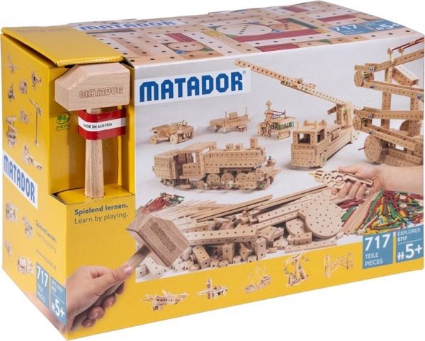 Produktbild: MATADOR 11717 - Explorer E717, Baukasten, Holz, 717 Teile, Konstruktionsbaukasten, ab 5 Jahren, Spielend lernen!