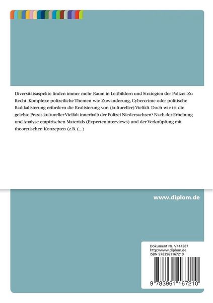 Produktbild: Kulturelles Diversit&auml;tspotential der nieders&auml;chsischen Polizei