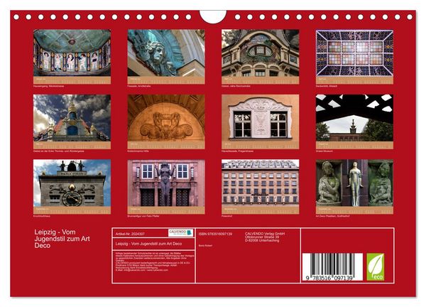 Produktbild: Leipzig - Vom Jugendstil zum Art Deco (Wandkalender 2026 DIN A4 quer), CALVENDO Monatskalender