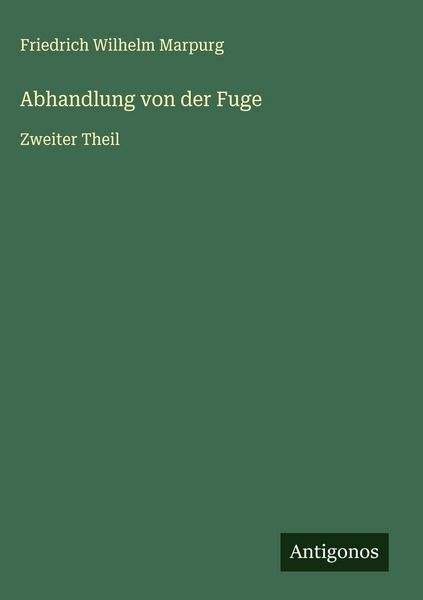 Produktbild: Abhandlung von der Fuge