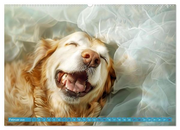 Produktbild: L&auml;chelnde Hunde sind wie Sonnenschein auf vier Pfoten (Wandkalender 2026 DIN A2 quer), CALVENDO Monatskalender