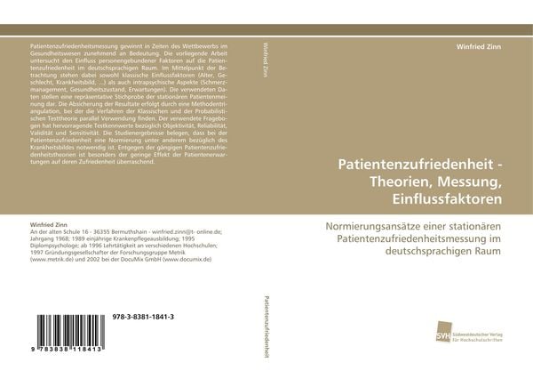 Produktbild: Patientenzufriedenheit - Theorien, Messung, Einflussfaktoren