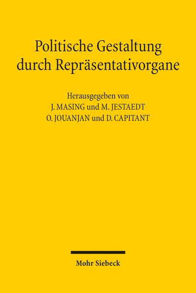 Produktbild: Politische Gestaltung durch Repr&auml;sentativorgane