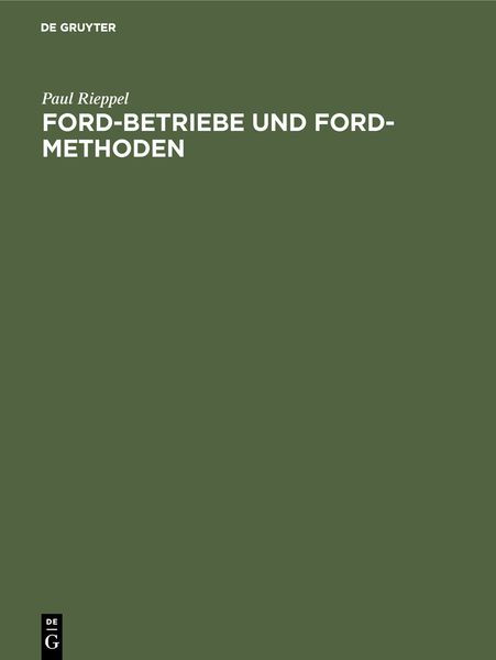 Produktbild: Ford-Betriebe und Ford-Methoden