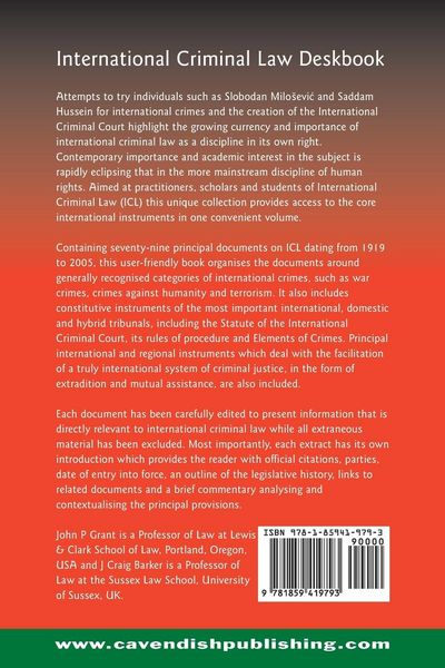 Produktbild: International Criminal Law Deskbook