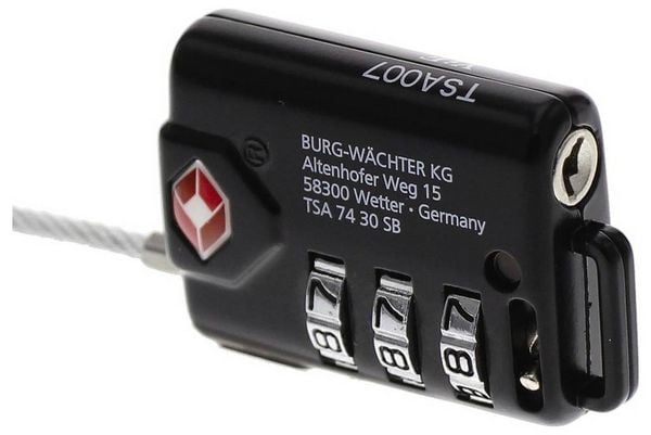 Produktbild: Burg W&auml;chter 32891 Vorh&auml;ngeschloss 32.80mm TSA Schwarz Zahlenschloss