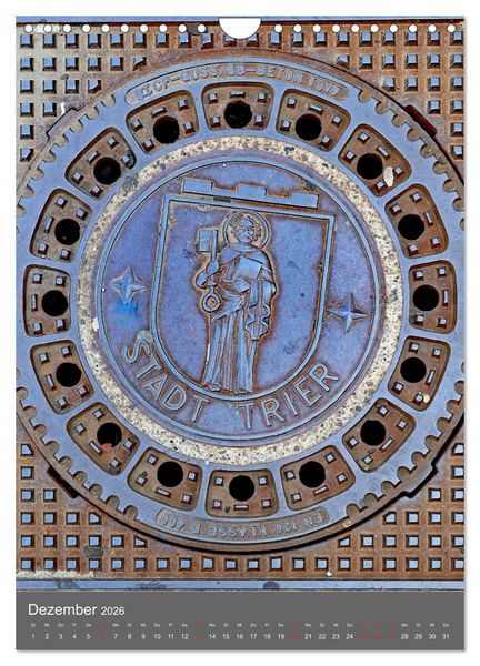 Produktbild: Gullydeckel (Wandkalender 2026 DIN A4 hoch), CALVENDO Monatskalender