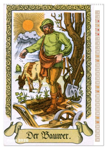 Produktbild: Altes Handwerk: Historische Zeichnungen neu entdeckt (hochwertiger Premium Wandkalender 2026 DIN A2 hoch), Kunstdruck in Hochglanz