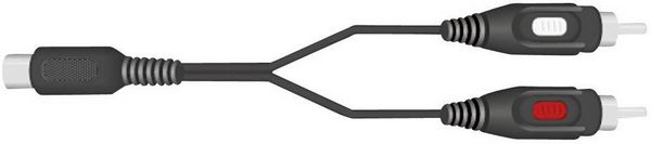 Produktbild: SpeaKa Professional SP-7870640 DIN-Anschluss / Cinch Audio Anschlusskabel [1x Diodenstecker 5pol (DIN) - 2x Cinch-Stecker] 1.50 m Schwarz
