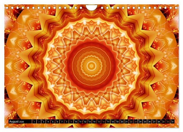 Produktbild: Energie - Mandalas in orange (Wandkalender 2026 DIN A4 quer), CALVENDO Monatskalender