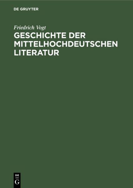 Produktbild: Geschichte der mittelhochdeutschen Literatur