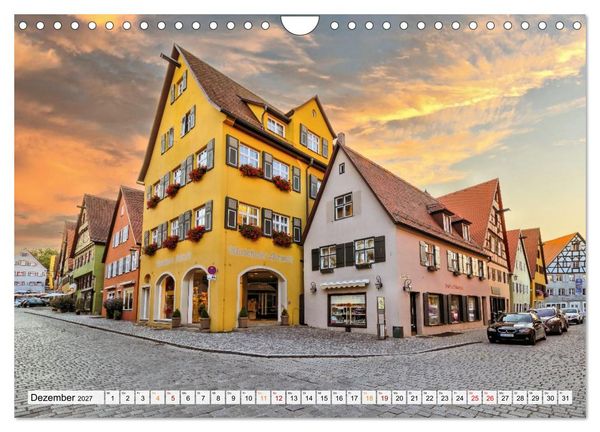 Produktbild: Dinkelsb&uuml;hl - Zw&ouml;lf Momente in der Altstadt (Wandkalender 2027 DIN A4 quer), CALVENDO Monatskalender