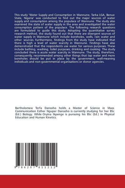 Produktbild: Water Supply and Consumption in Tarka Lga, Benue State, Nigeria