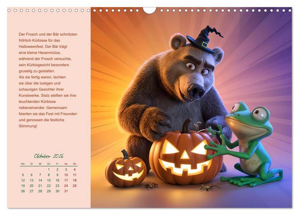 Produktbild: Der Frosch und der B&auml;r - Ein Jahr voller Abenteuer (Wandkalender 2026 DIN A3 quer), CALVENDO Monatskalender