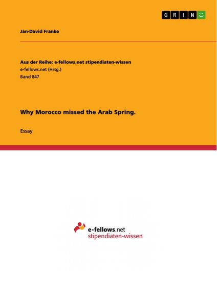 Produktbild: Why Morocco missed the Arab Spring.