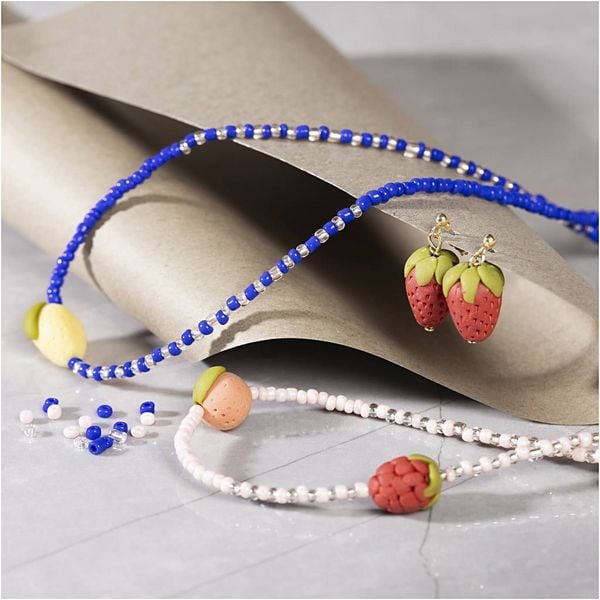 Produktbild: Creativ Company Mini Kreativ Set Schmuck, Halsketten und Ohrringe, K&ouml;nigsblau