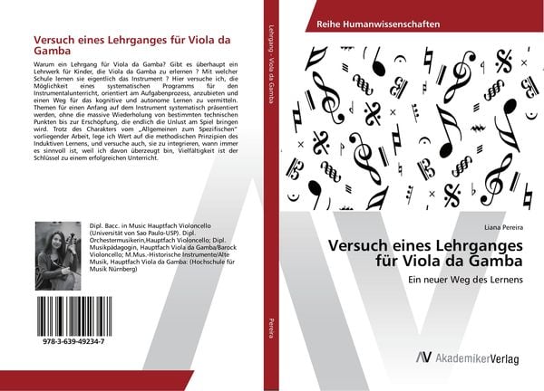 Produktbild: Versuch eines Lehrganges f&uuml;r Viola da Gamba