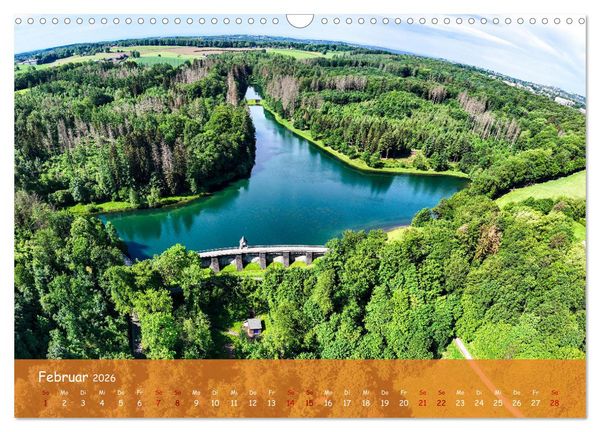 Produktbild: Talsperren der Wupper und ihrer Nebenfl&uuml;sse aus der Vogelperspektive (Wandkalender 2026 DIN A3 quer), CALVENDO Monatskalender