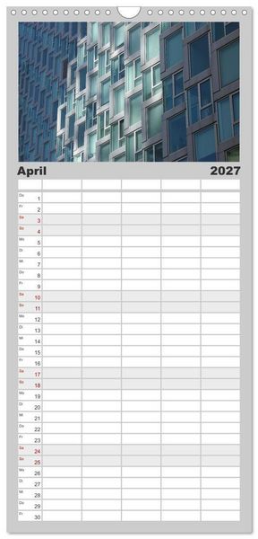 Produktbild: Familienplaner 2027 - NEW YORK visions mit 5 Spalten (Wandkalender, 21 x 45 cm) CALVENDO