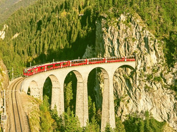 Produktbild: CALVENDO Puzzle Landwasserviadukt bei Filisur, Schweiz. 1000 Teile Lege-Gr&ouml;&szlig;e 64 x 48 cm Foto-Puzzle Bild von CALVENDO