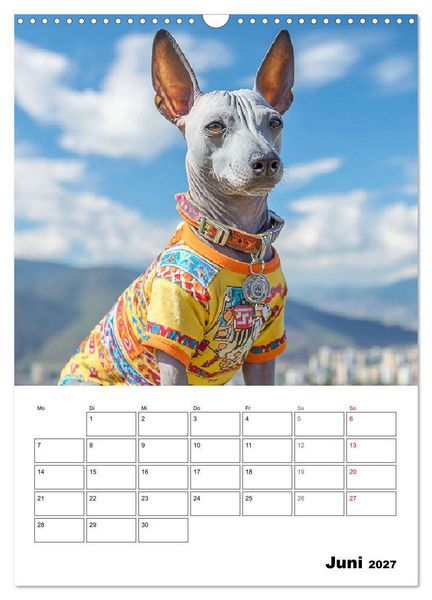 Produktbild: Xolos. Seelenhunde aus Mexiko (Wandkalender 2027 DIN A3 hoch), CALVENDO Monatskalender