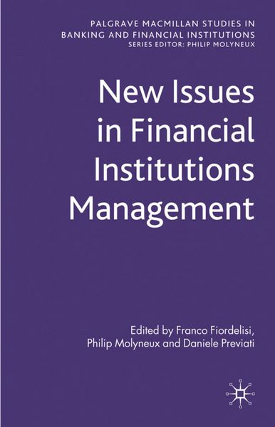 Produktbild: New Issues in Financial Institutions Management