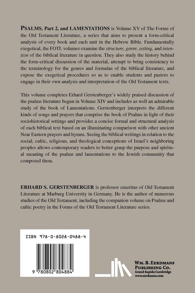 Produktbild: Psalms, Part 2, and Lamentations