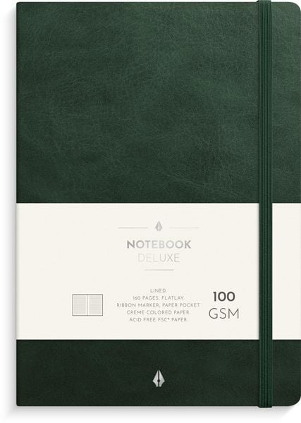 Produktbild: Burde Notizbuch Deluxe A5 dunkelgr&uuml;n