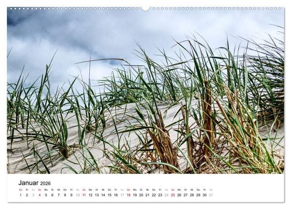Produktbild: D&uuml;nenmomente - Ein Tag in den D&uuml;nen Nordj&uuml;tlands (hochwertiger Premium Wandkalender 2026 DIN A2 quer), Kunstdruck in Hochglanz