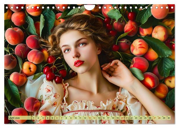 Produktbild: Obstk&ouml;nigin - Fruchtig, floral und voller Sch&ouml;nheit (Wandkalender 2026 DIN A4 quer), CALVENDO Monatskalender