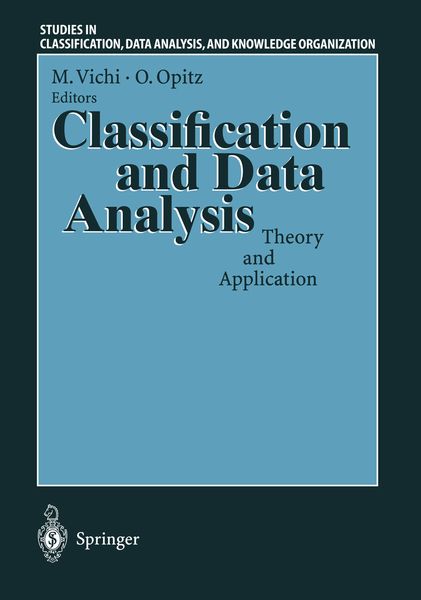 Produktbild: Classification and Data Analysis