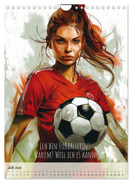 Produktbild: Fu&szlig;ballspr&uuml;che (Wandkalender 2026 DIN A4 hoch), CALVENDO Monatskalender