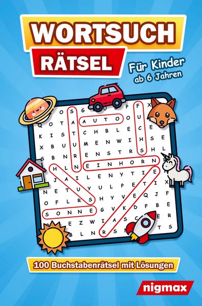 Wortsuchrätsel für Kinder ab 6 Jahren, Taschenbuch von Nigmax Verlag, Nigmax, 9789403863603