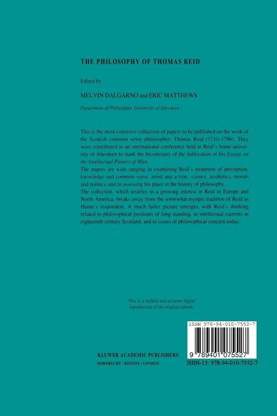 Produktbild: The Philosophy of Thomas Reid