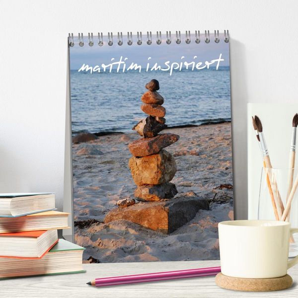 Produktbild: maritim inspiriert / Geburtstagskalender (Tischkalender 2026 DIN A5 hoch), CALVENDO Monatskalender