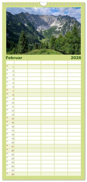 Produktbild: Familienplaner 2026 - Kaiserwinkl - Sommerbilder aus Tirol mit 5 Spalten (Wandkalender, 21 x 45 cm) CALVENDO