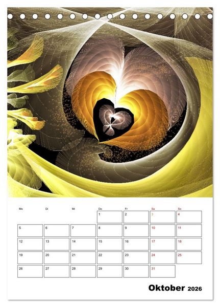 Produktbild: Zauberhaftes Textildesign (Tischkalender 2026 DIN A5 hoch), CALVENDO Monatskalender