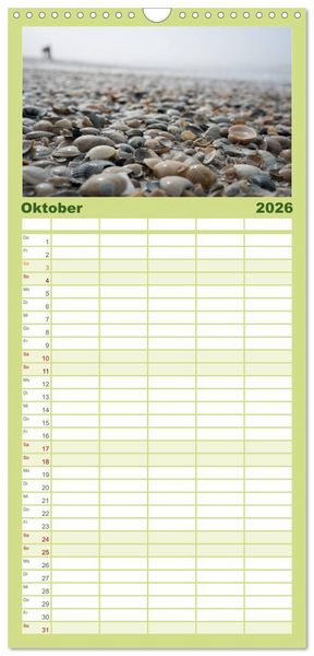Produktbild: Familienplaner 2026 - Ameland Wundersch&ouml;ne Insel mit 5 Spalten (Wandkalender, 21 x 45 cm) CALVENDO