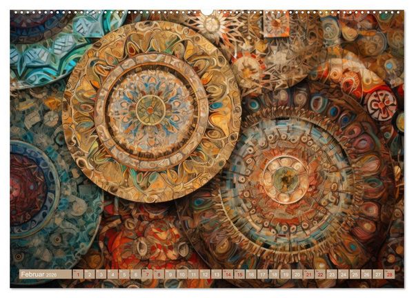 Produktbild: Geometrische Kaleidoskope (hochwertiger Premium Wandkalender 2026 DIN A2 quer), Kunstdruck in Hochglanz