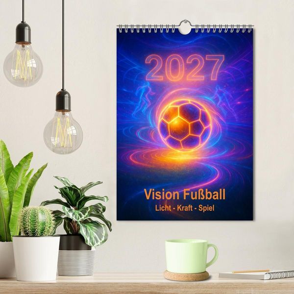 Produktbild: Vision Fu&szlig;ball Licht - Kraft - Spiel (Wandkalender 2027 DIN A4 hoch), CALVENDO Monatskalender
