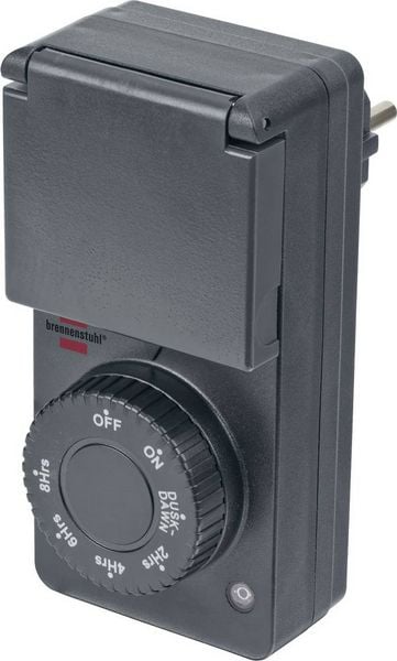 Produktbild: Brennenstuhl 1506120 Zeitschaltuhr analog 1800 W IP44 D&auml;mmerungsfunktion